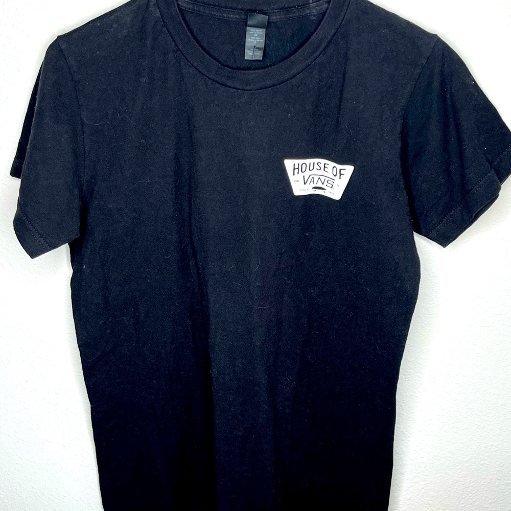 Vans tee shirt black size smalll